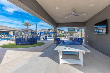 Outdoor seating at Level 25 at Cactus by Picerne, Las Vegas, Nevada
